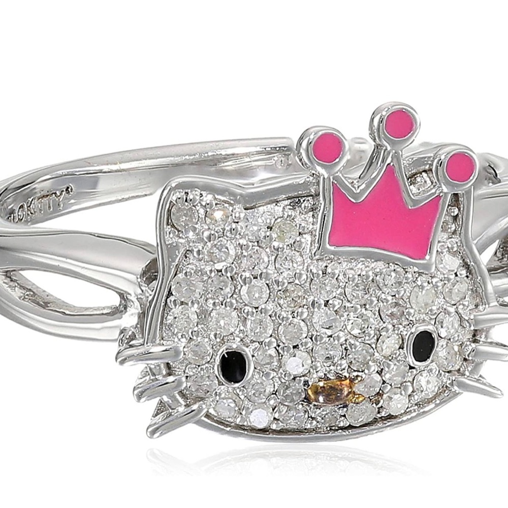Sanrio simmons co Hello kitty sweet statement princess diamond ring